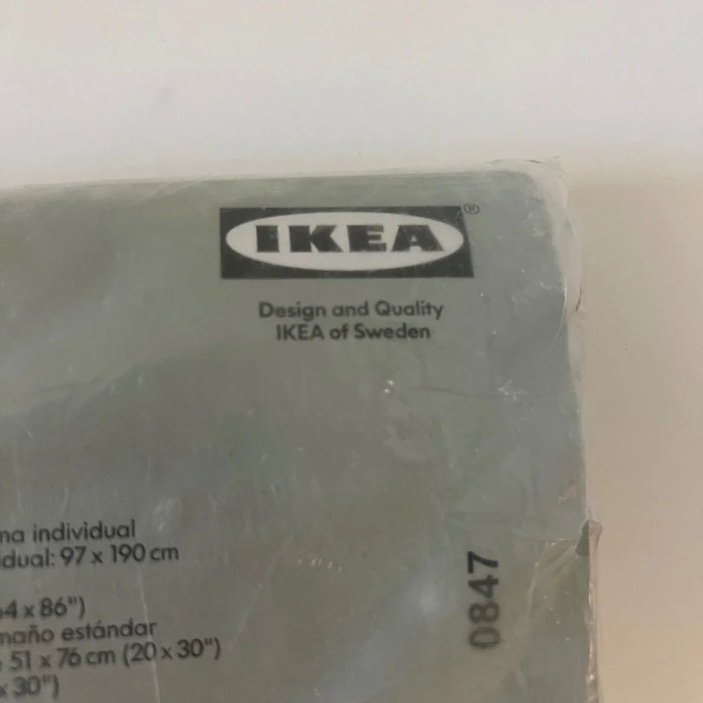 Vintage Ikea Kajsa Trad MCM‎ Twin Quilt Cover 1 Pillowcase NIP Leaf Pattern